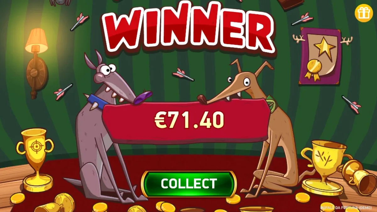Interface do jogo Buffalo da Fortuna com tema de fronteira americana