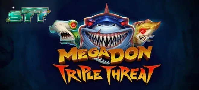 Cena subaquática escura e misteriosa apresentando o slot Mega Don Triple Threat